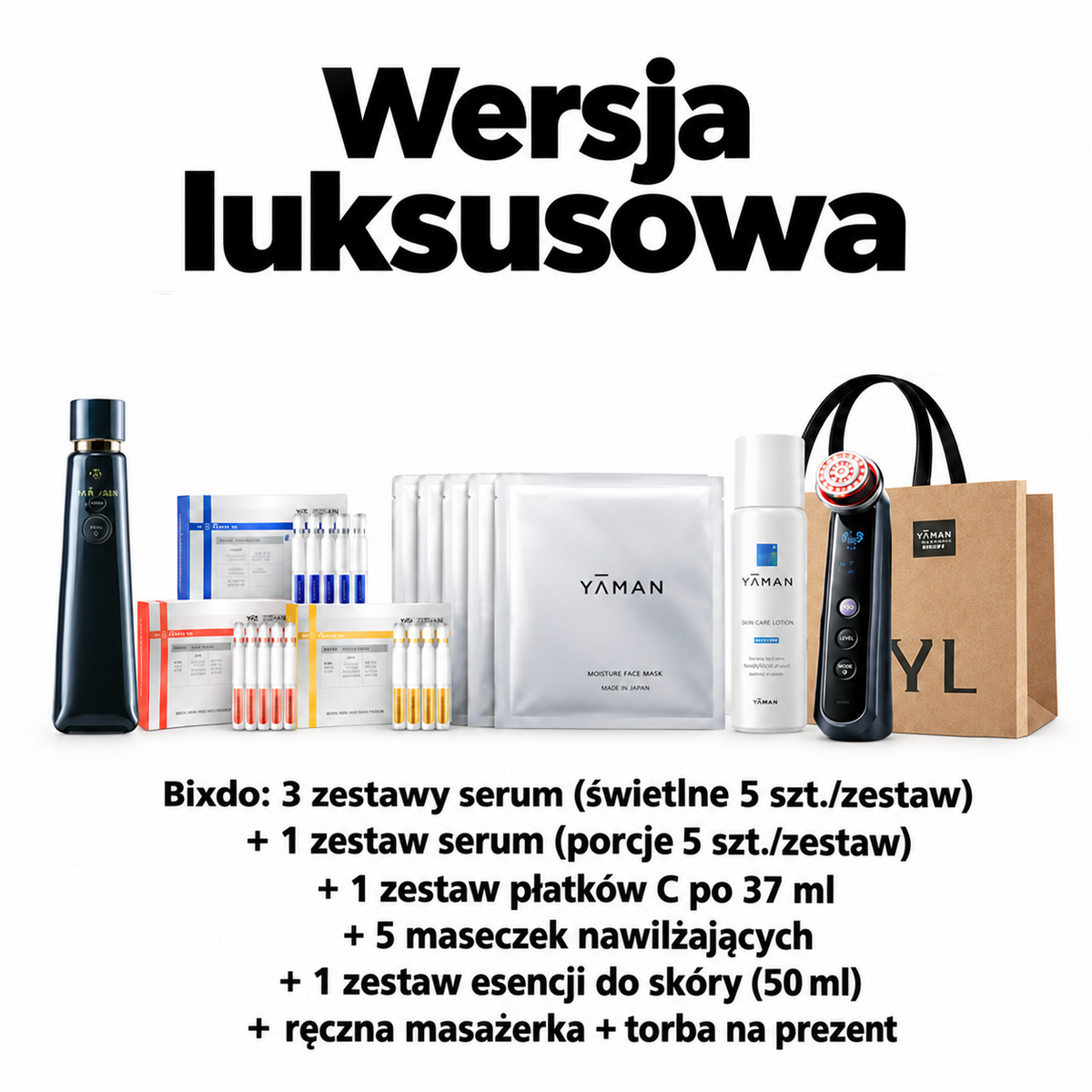 Dispositivo multifunzione per la cura del viso 5in1 – pulizia, massaggio, raffreddamento, luce e migliore assorbimento dei cosmetici