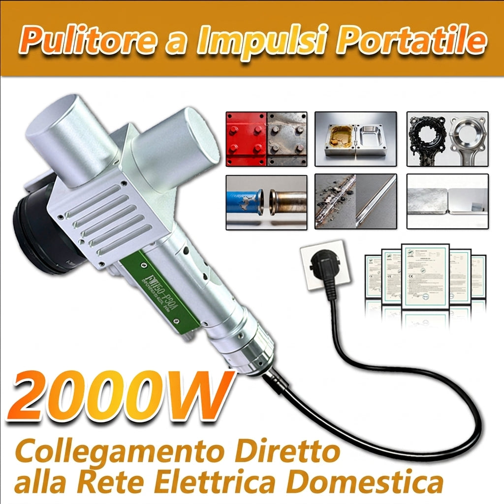 Pulizia a impulsi portatile FWH50-P30A: supporta 11 programmi di pulizia e consente un facile passaggio tra diversi processi.