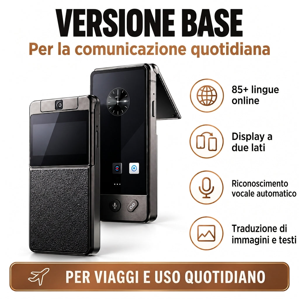 Traduttore vocale portatile multilingue – traduzione testi e riconoscimento immagini