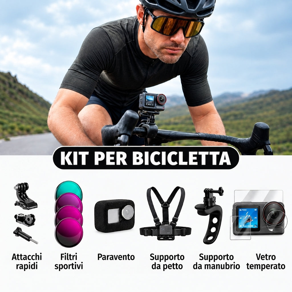 Action cam 4K 60 fps con stabilizzazione, WiFi e grandangolo